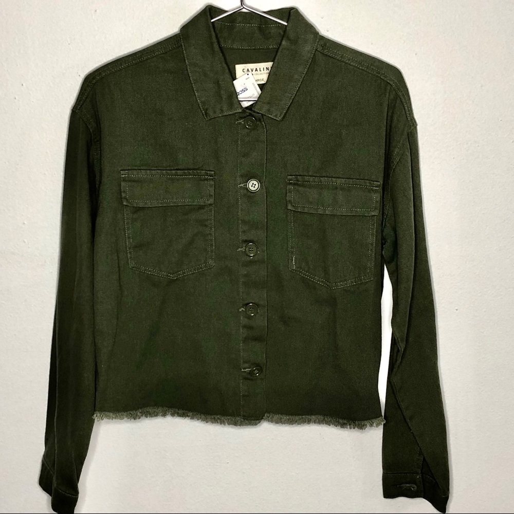 Cavalini Denim Collection Olive Green Jacket